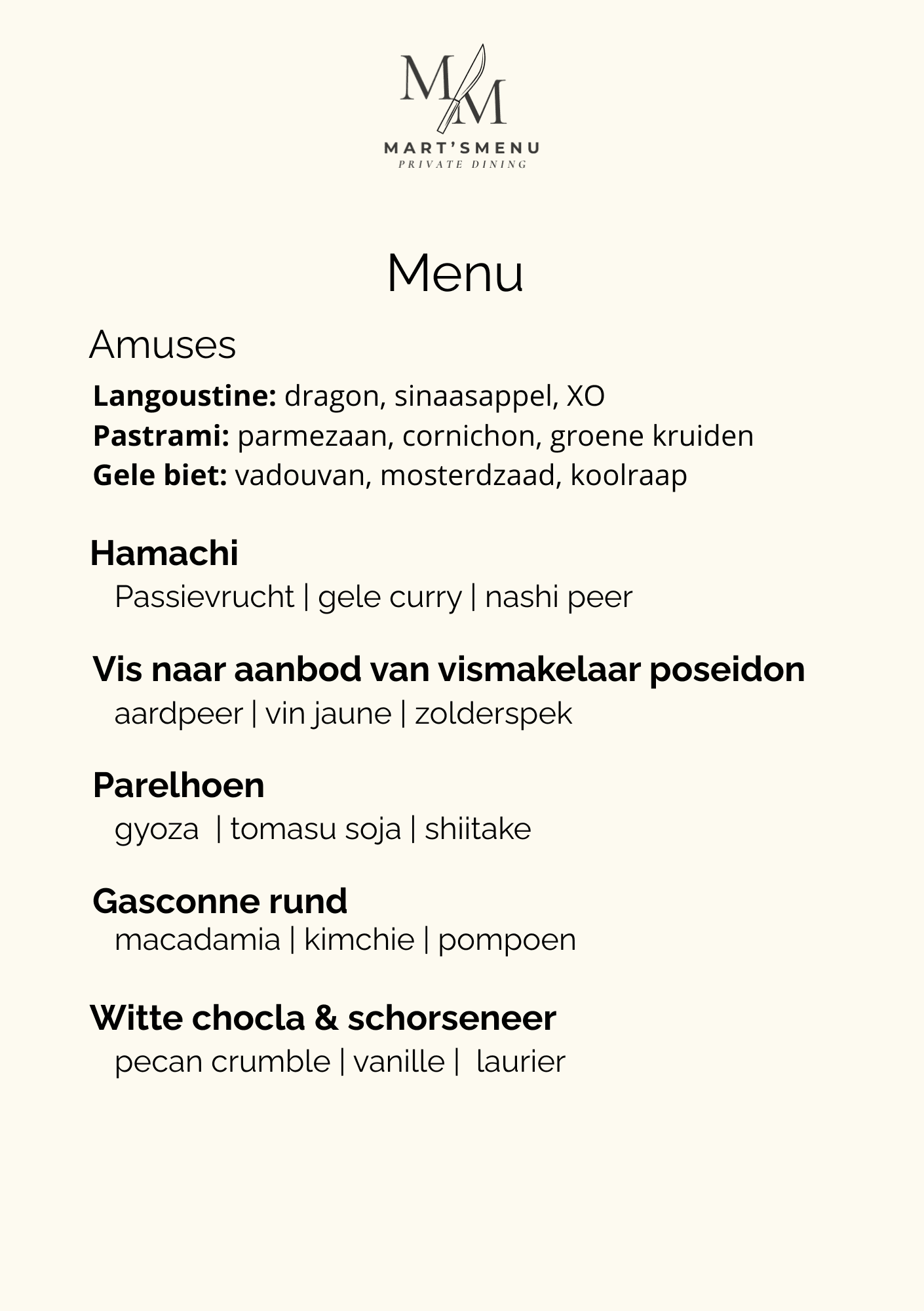 Chef Mart Buikema