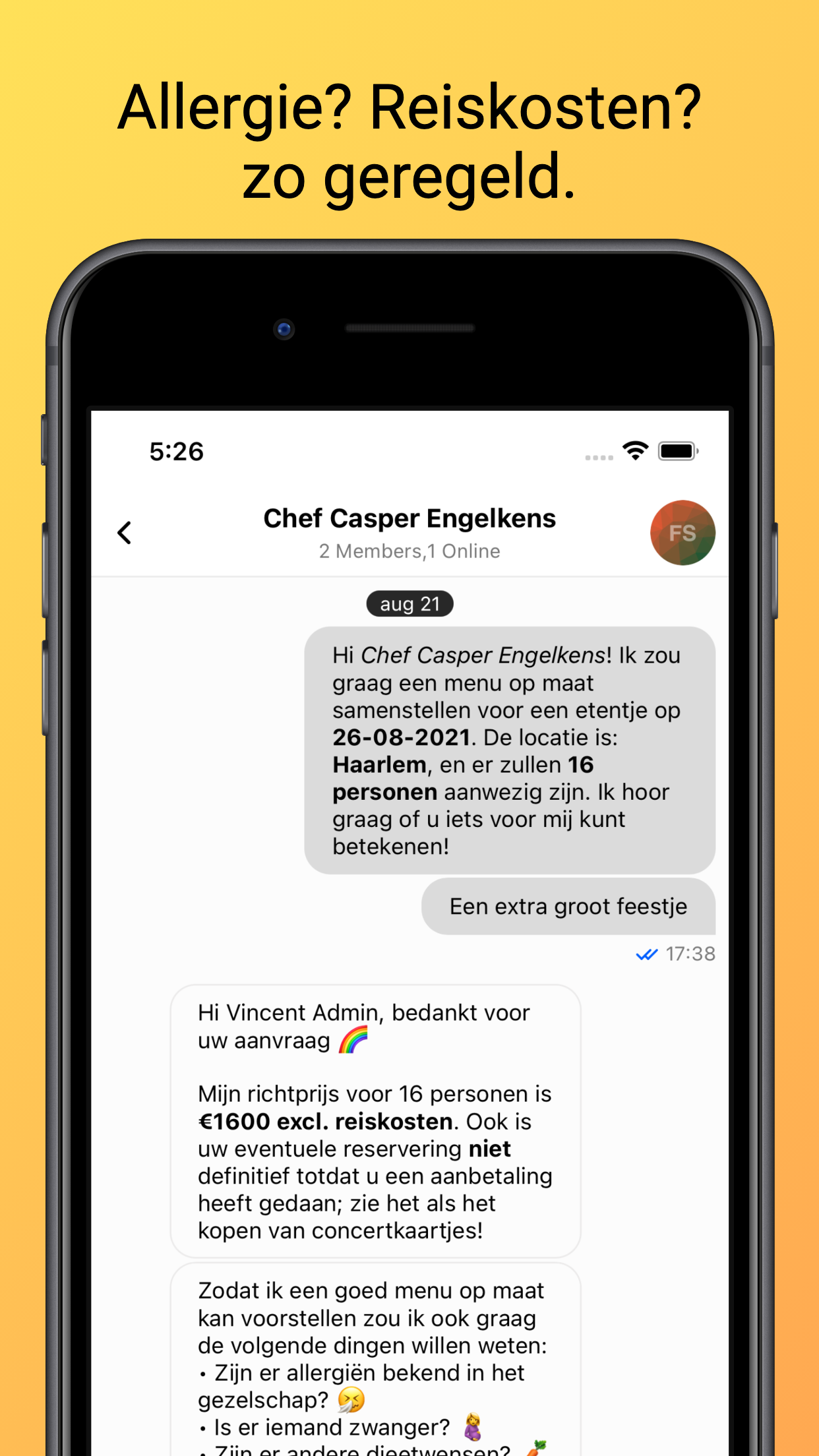 Chefmaison: Het Internationale Platform voor Private Chefs en Food Trucks example of a private chef experience