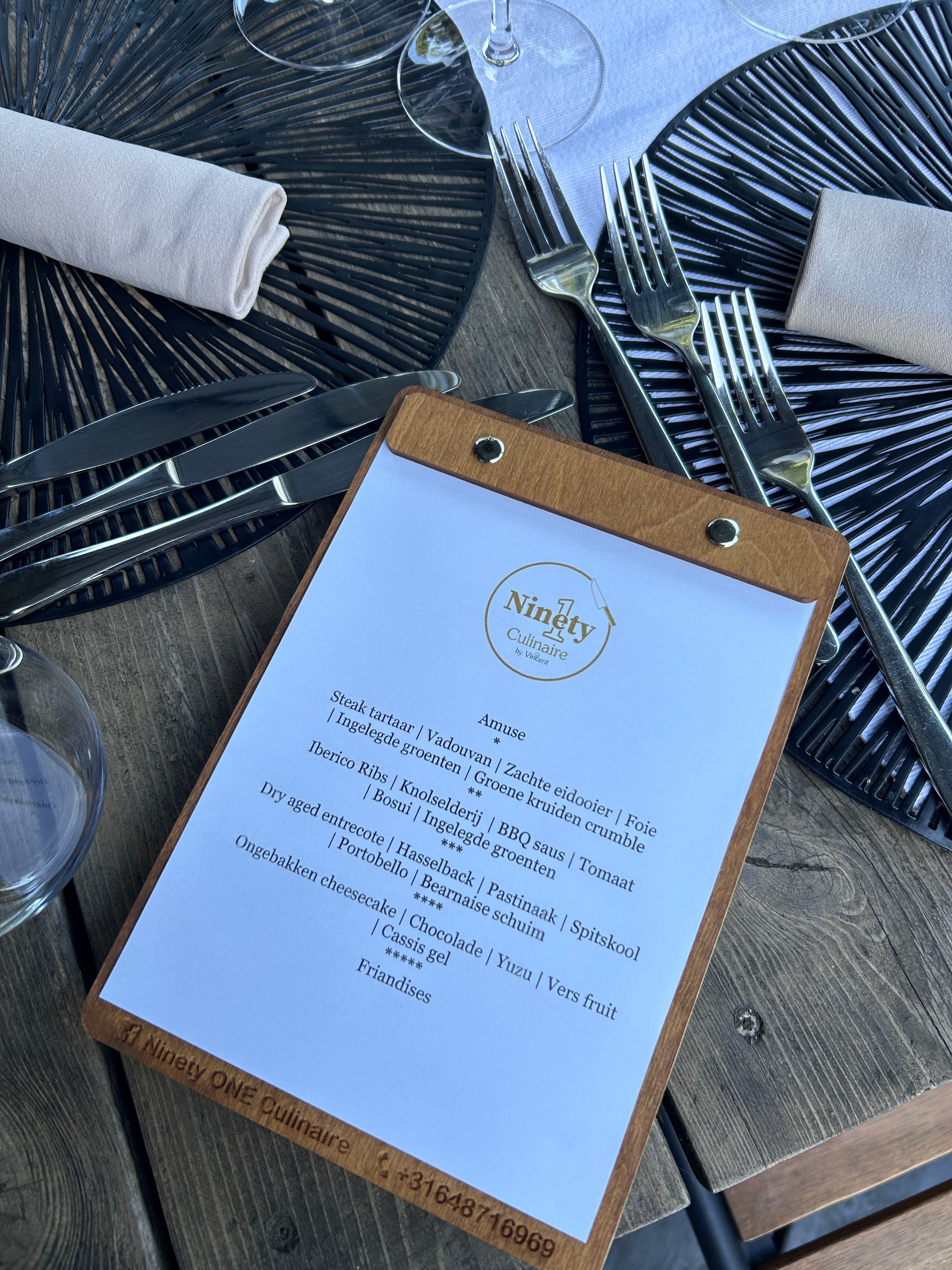 Dinner with Chef Vincent van der Hoeven