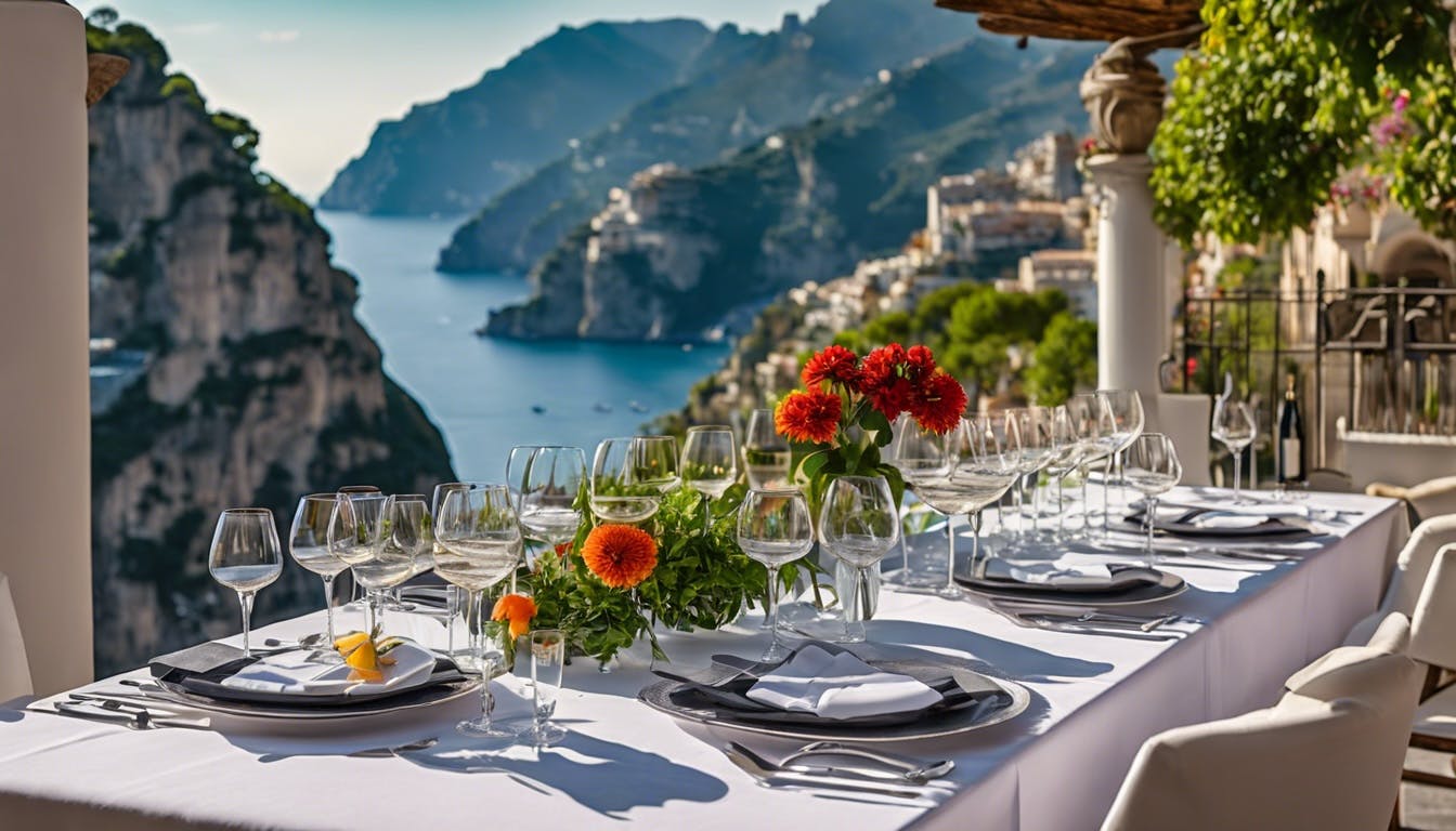 Chef privato prepara cena gourmet in villa a Praiano con vista mare