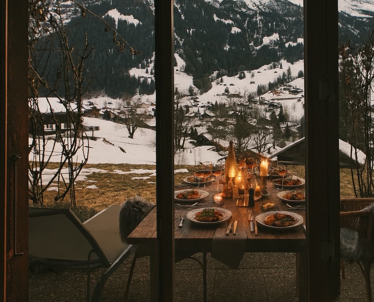 Apres-ski private dinner in a Bavaria Chalet