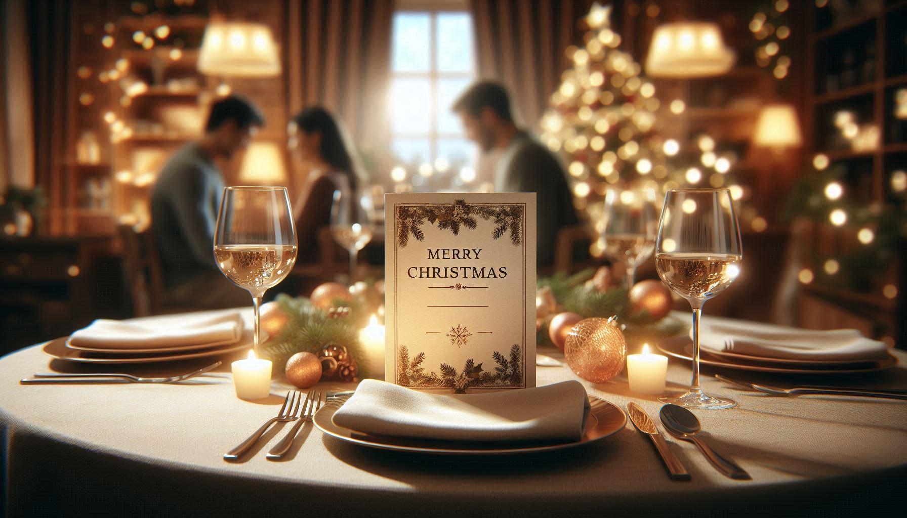 An intimate dinner with family for Christmas