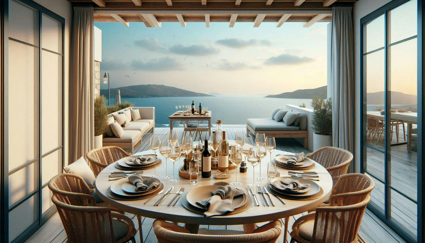 A private chef table in Kefalonia