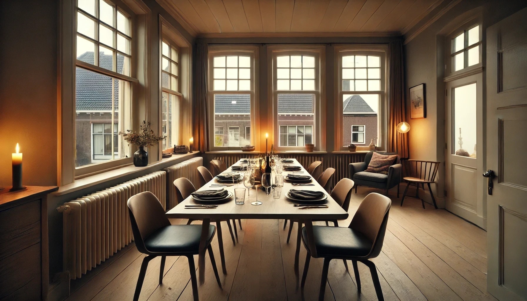 A private chef setting the table in Deventer