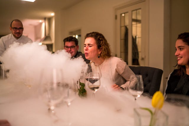 A private dinner with carbon magic