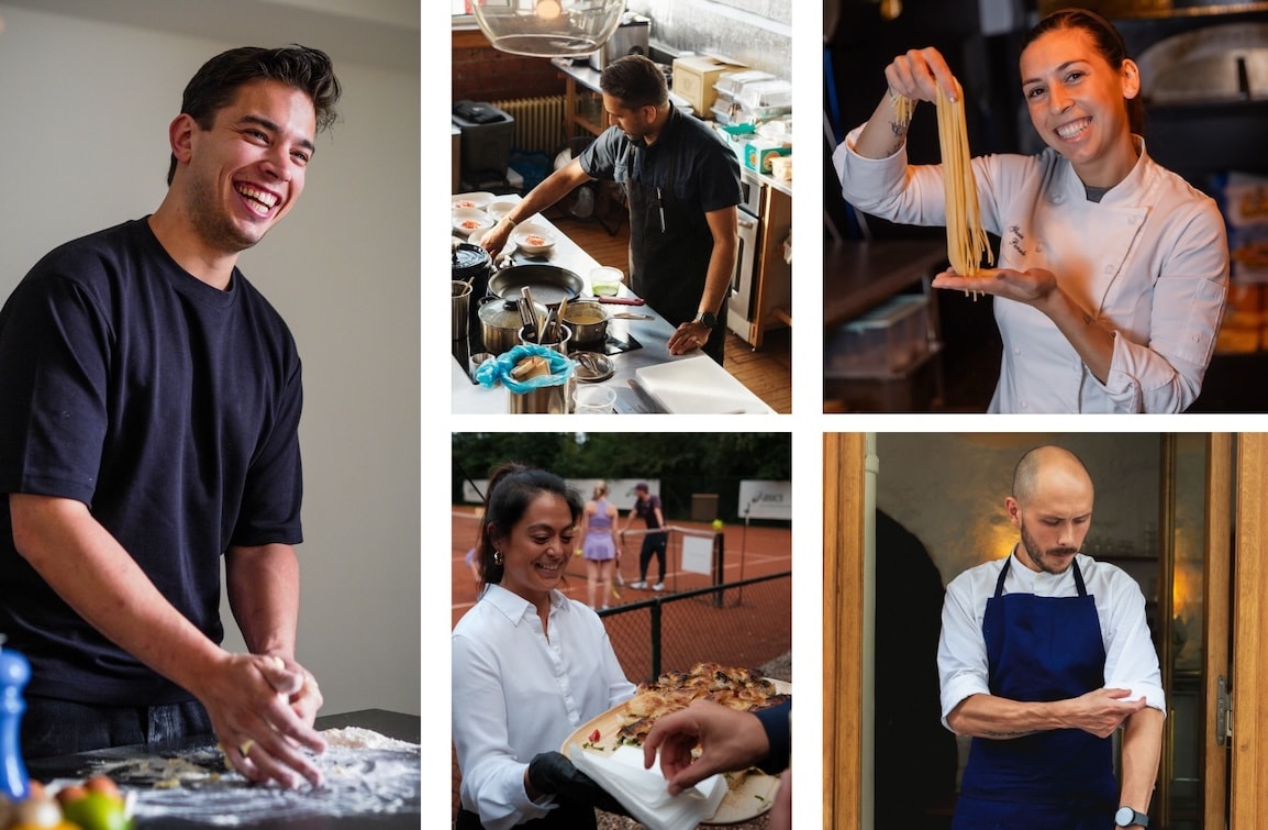 ChefMaison chefs cooking and serving at private events