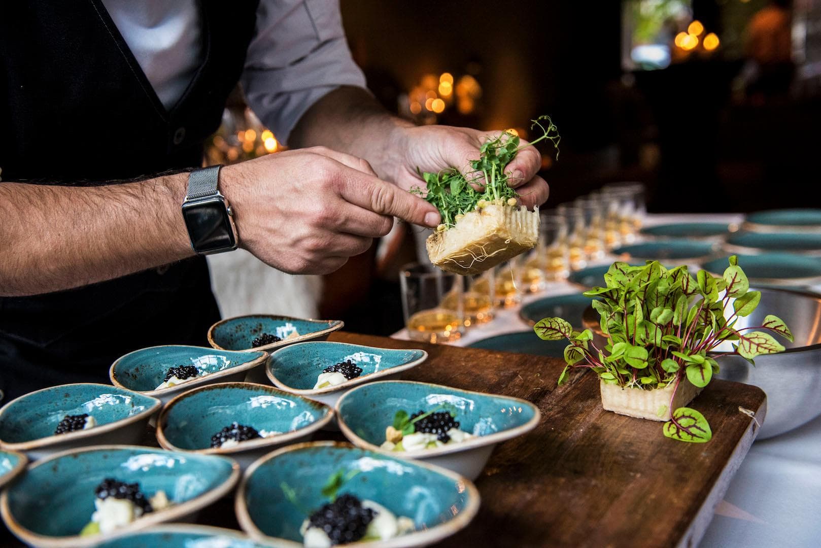 Walking dinner with a private chef