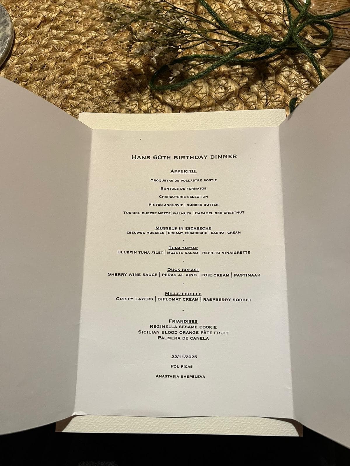 Dish by Chef Pol Picas and Anastasia Shepeleva